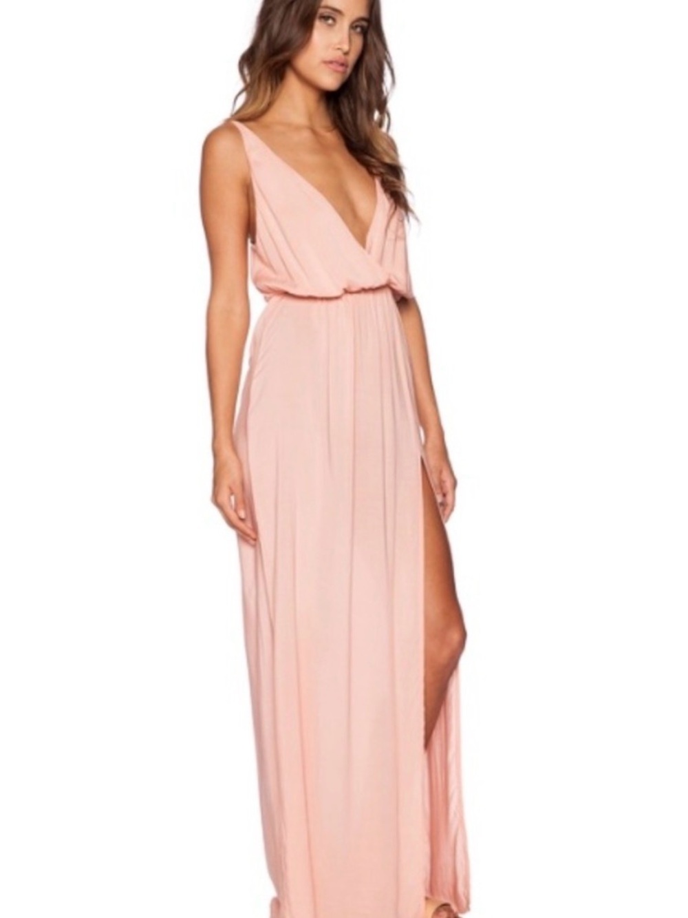 Blue Life High Tide Maxi Dress in Pink Goddess Slip – Size Large